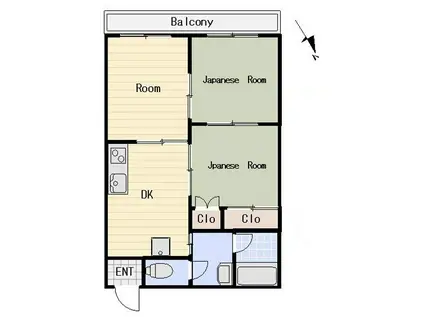 中島マンション(3DK/1階)の間取り写真