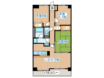 フレア・ヴィバーチェ(3LDK/5階)の間取り写真