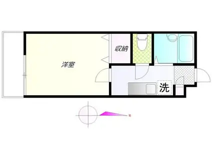 コーポ松尾(1K/1階)の間取り写真