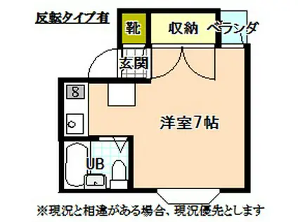 日通プロパンビル(ワンルーム/3階)の間取り写真