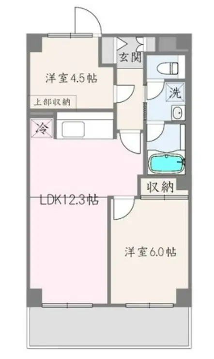 シティハウスノヴァ 8階階 間取り