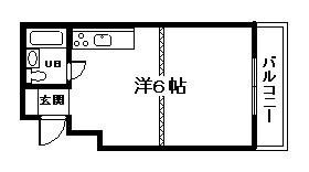 シカザワプラザ(ワンルーム/2階)の間取り写真
