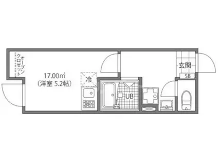 ブリーズTAGARA(ワンルーム/3階)の間取り写真