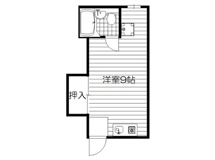 シンコーハイツ(ワンルーム/3階)の間取り写真