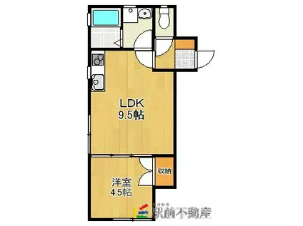 パストラルハイムII(1LDK/1階)の間取り写真