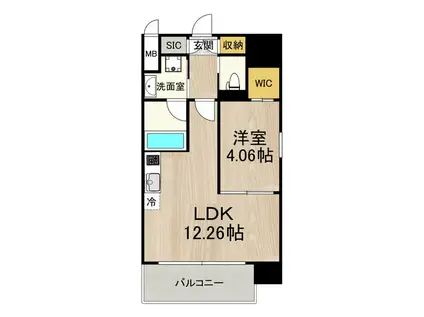 レオングラン本町橋(1LDK/2階)の間取り写真