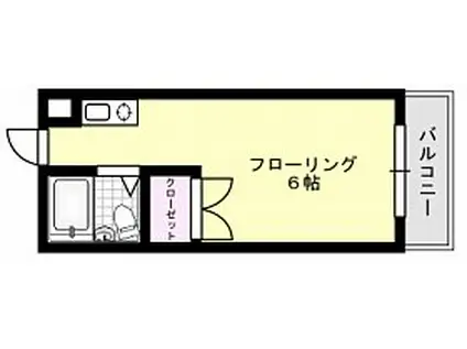 コーポアルベール(ワンルーム/2階)の間取り写真