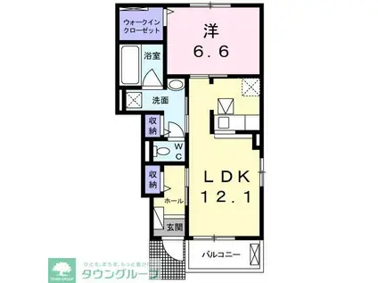 コリーナ デュオ(1LDK/1階)の間取り写真