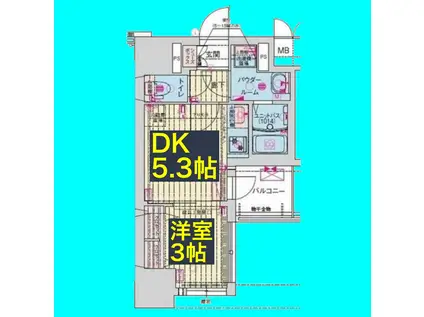 プレサンス今池駅前フェルディノ(1DK/7階)の間取り写真