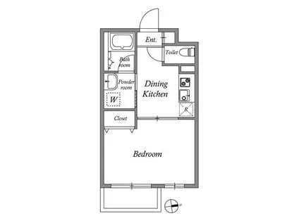 GRAN PASEO 方南町(1DK/2階)の間取り写真