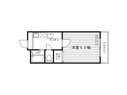 サニークレスト(1K/4階)の間取り写真