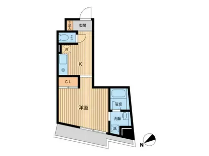 エポック45(1K/7階)の間取り写真