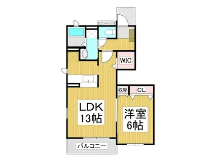 メゾン・アルモニーA(1LDK/1階)の間取り写真