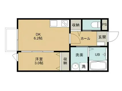 グランジュール御船(1DK/1階)の間取り写真