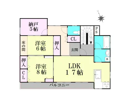 長者原東2丁目店舗II(2SLDK/2階)の間取り写真