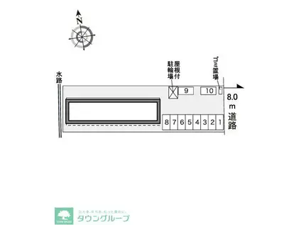 レオパレスメルベーユ(1K/1階)の間取り写真