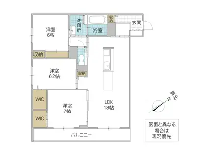 ジュエルコート(3LDK/1階)の間取り写真