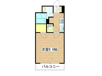 アルファ上杉(1K/4階)の間取り写真