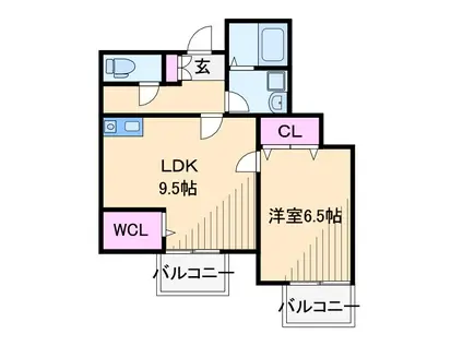 グランドーネ日吉(1LDK/1階)の間取り写真