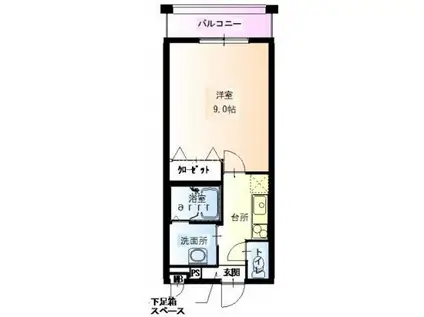 フジパレス新深江III番館(1K/1階)の間取り写真