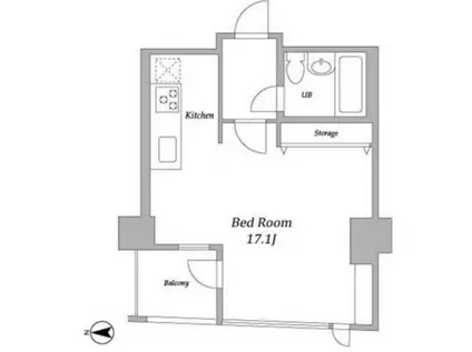 プライムスクェアシティ(ワンルーム/4階)の間取り写真