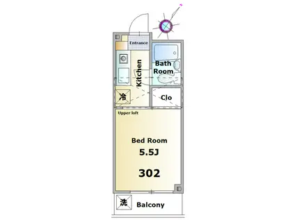 アーバンハイツ(1K/3階)の間取り写真