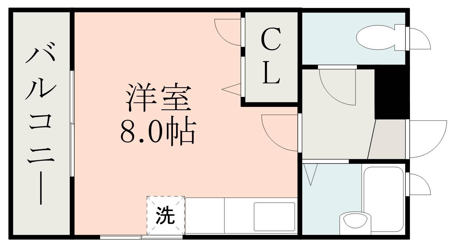 ユーフォリア(ワンルーム/2階)の間取り写真