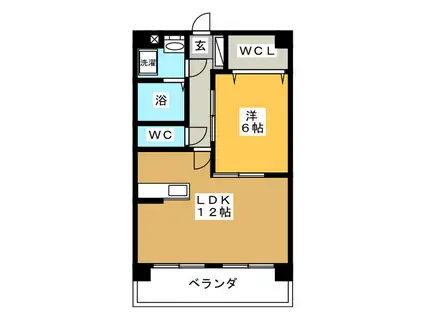 サンヴィレッジ(1LDK/3階)の間取り写真