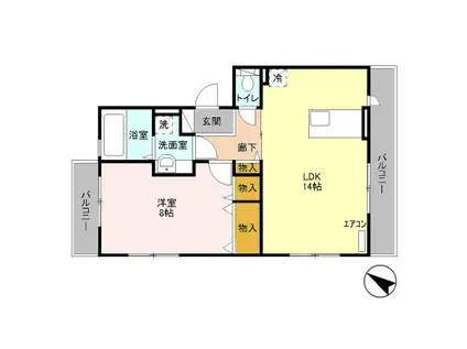 ベルウッドII 田園調布(1LDK/1階)の間取り写真