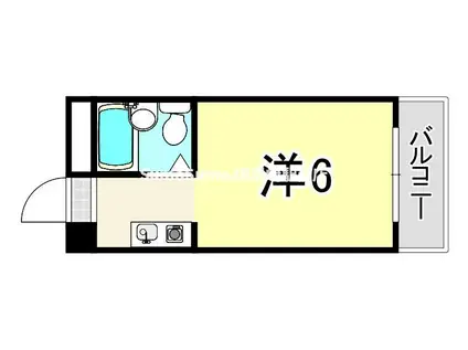 プリエール名神尼崎(ワンルーム/3階)の間取り写真