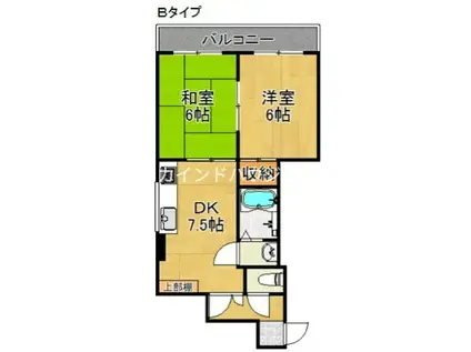 メゾンド正光(2DK/2階)の間取り写真