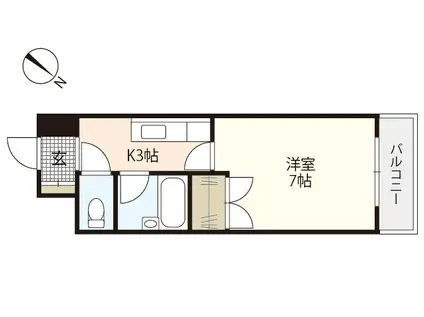 フォーリングステージ祇園新橋(1K/5階)の間取り写真