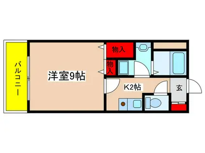 グランドメゾン細山(1K/3階)の間取り写真