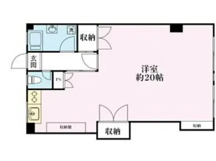 ツイン一の橋2号棟(ワンルーム/6階)の間取り写真