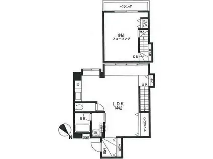 シオン上祖師谷ー定期2027年11月30日迄-(1LDK/2階)の間取り写真