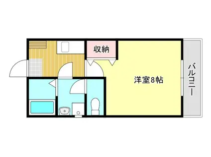 クレフラスト新津町(1K/1階)の間取り写真