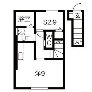 ＪＲ東北本線 村崎野駅 徒歩32分 2階建 築3年(ワンルーム/2階)の間取り写真
