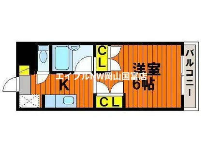 マンションLEE II棟(1K/1階)の間取り写真