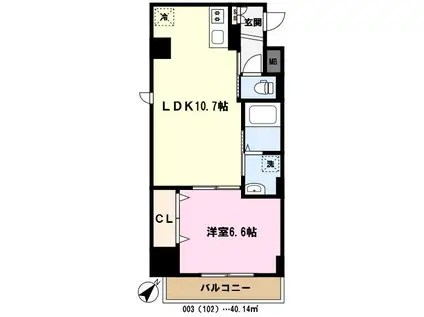 スアヴィス鳩ケ谷(1LDK/4階)の間取り写真
