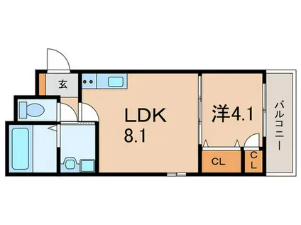 TERUMA MARE 妙法寺(1LDK/2階)の間取り写真
