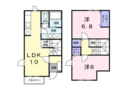 パルテール(2LDK/1階)の間取り写真