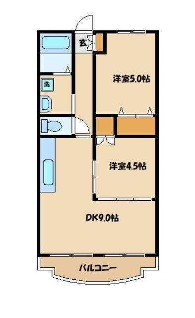 レジデンス21(2DK/3階)の間取り写真