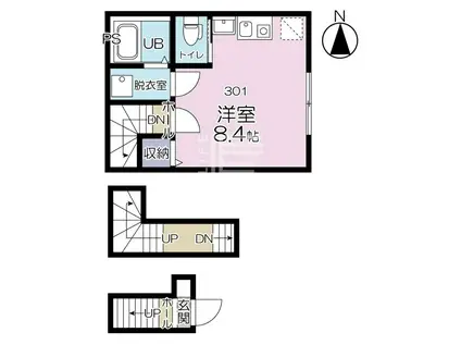 リオグランデ亀戸(ワンルーム/3階)の間取り写真