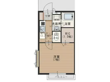 キャメロット(1K/2階)の間取り写真