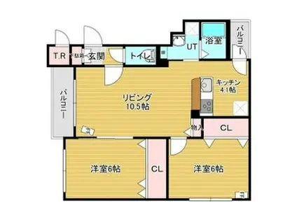 アヴァンセ麻生(2LDK/3階)の間取り写真