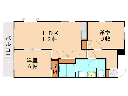 ピア21(2LDK/1階)の間取り写真