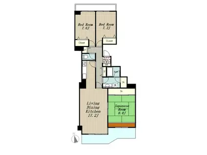 みはらしの家(3LDK/2階)の間取り写真