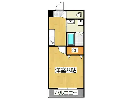 ZEN烏丸五条(1K/5階)の間取り写真