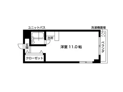 カサ・ロマ(ワンルーム/2階)の間取り写真
