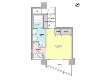 スタイリオ下丸子(1K/4階)の間取り写真